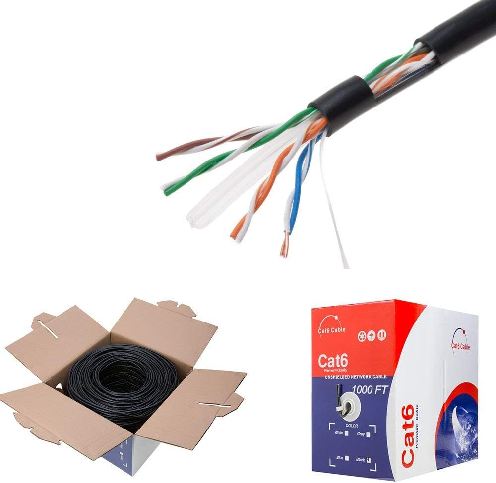 CAT6 1000ft UTP White Ethernet Solid Cable 23AWG A70141