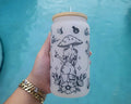 16 oz Mushroom Beer Can Glass V993
