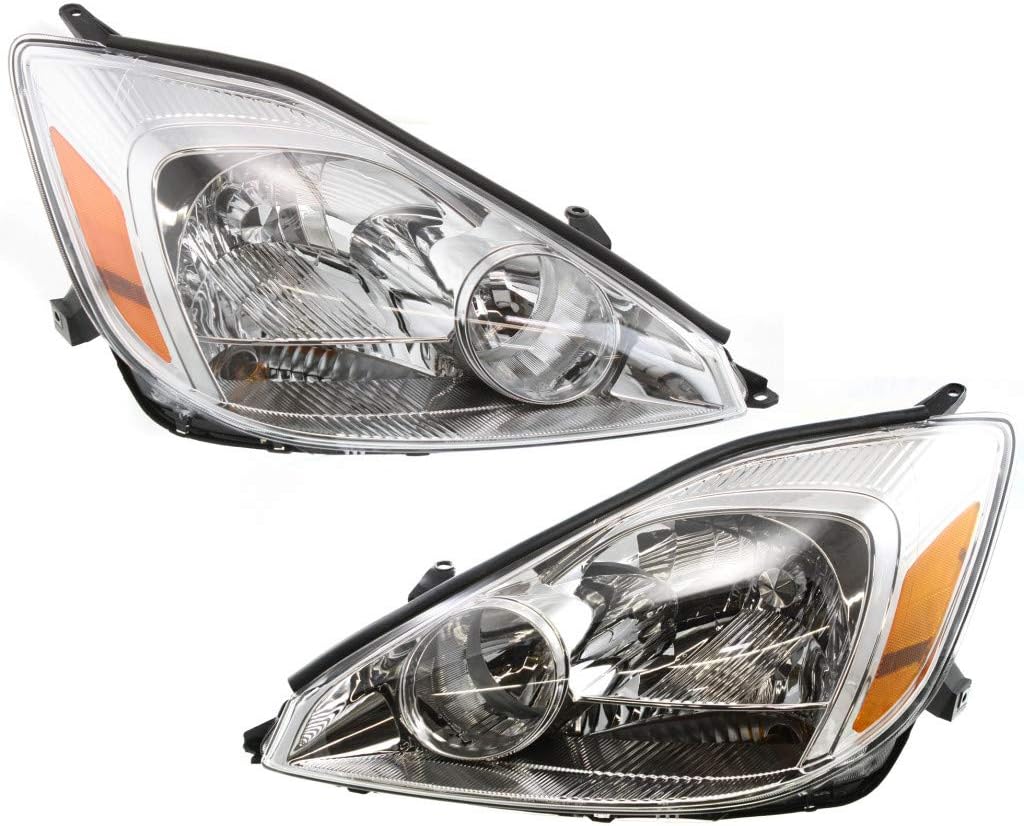 Halogen Headlight Assembly Pair for Toyota Sienna 2004 2005 Z3174