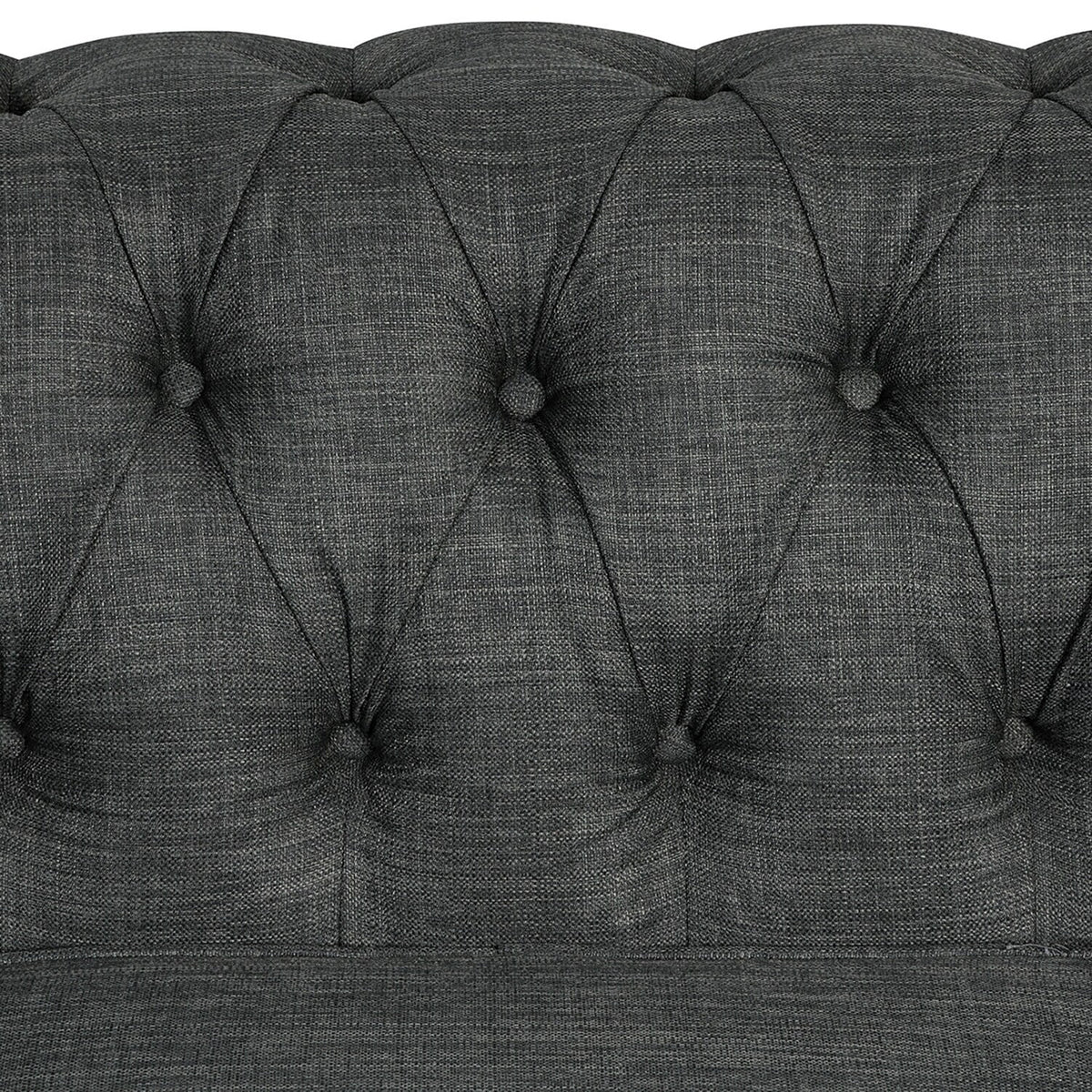 Grey Linen Chesterfield Sofa with Nailhead D574736