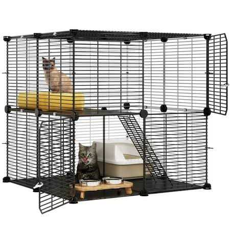 2-Tier Indoor Cat Cage Pet Playpen N1062
