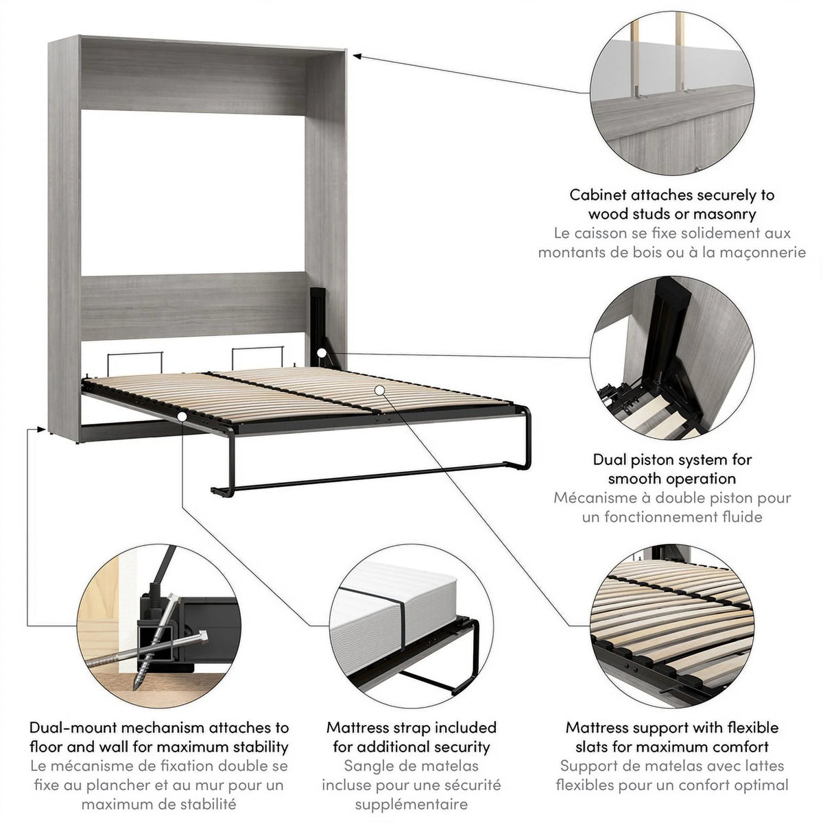 Queen Murphy Bed S3886
