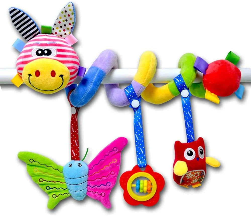 Baby Spiral Plush Toys, Hanging Toys Stroller Rattle Toy R9829
