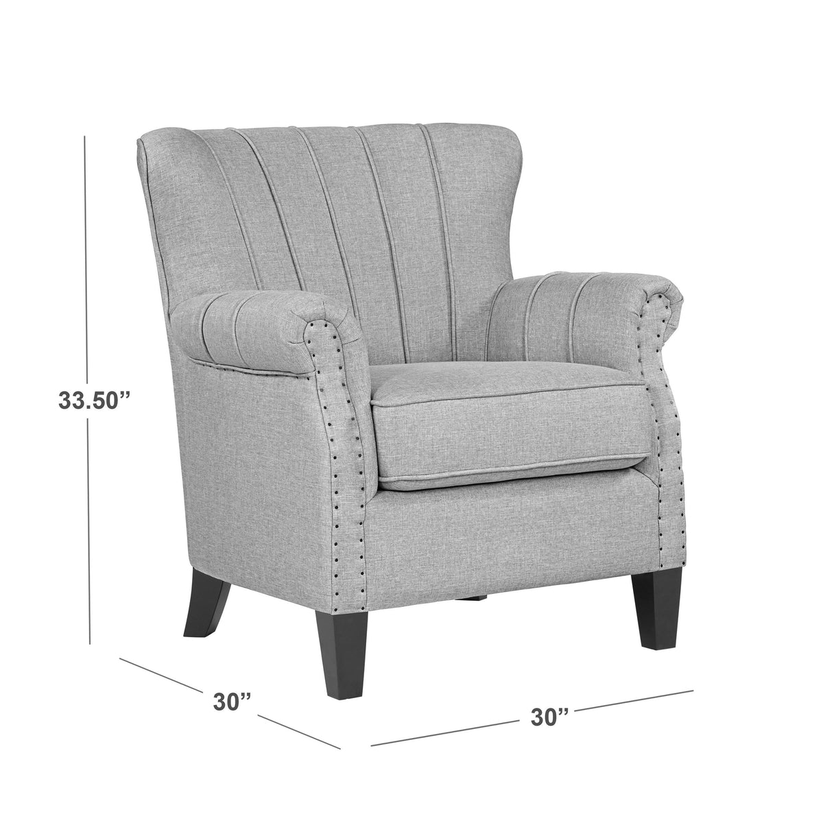 Soft Red Linen Armchair H38346
