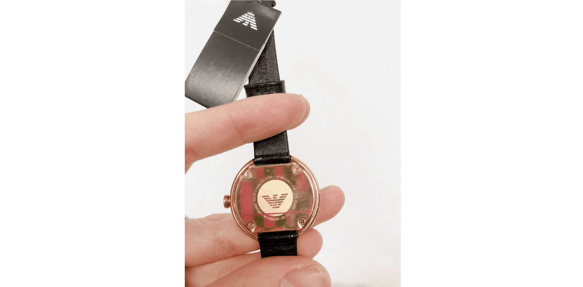 Rose Gold-Tone Leather Stainless Steel Watch W793246