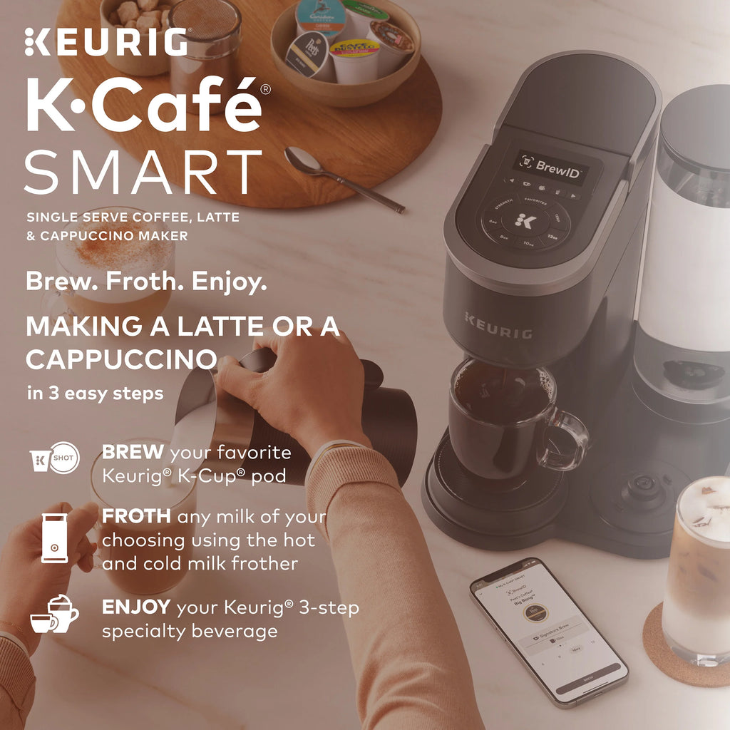 Single Serve Coffee Latte and Cappuccino Maker Black B661