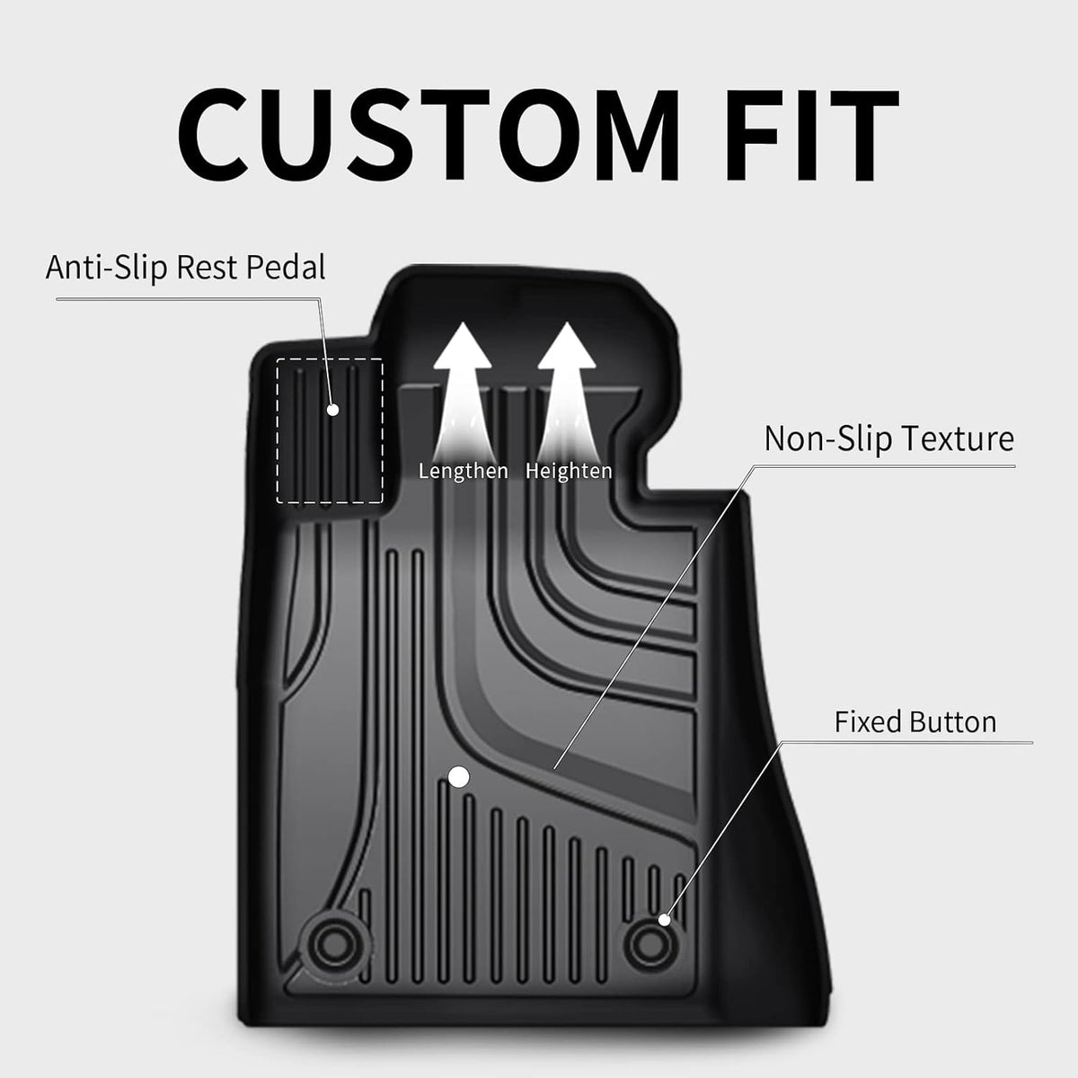 Black All Weather Floor Mats for Cadillac XT4 X582830