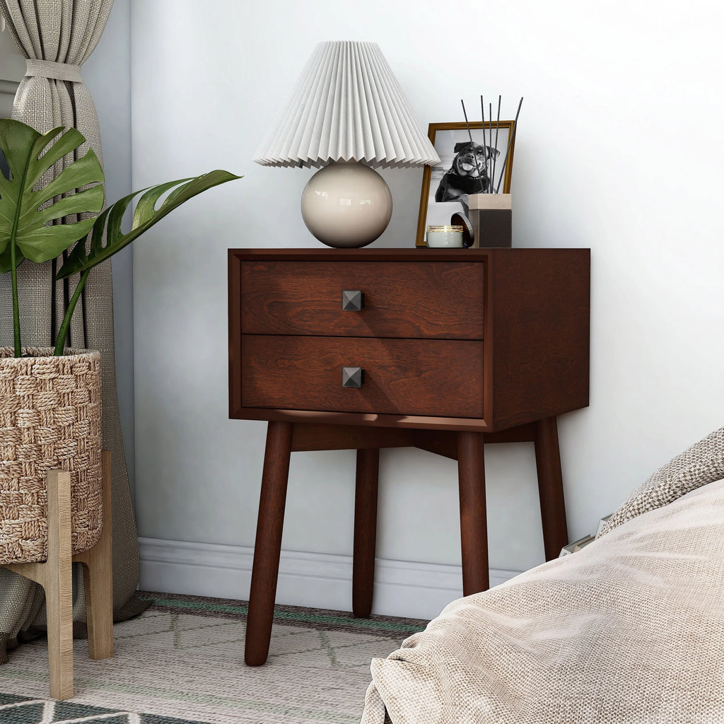 Espresso 2-Drawer Wood End Table L99958