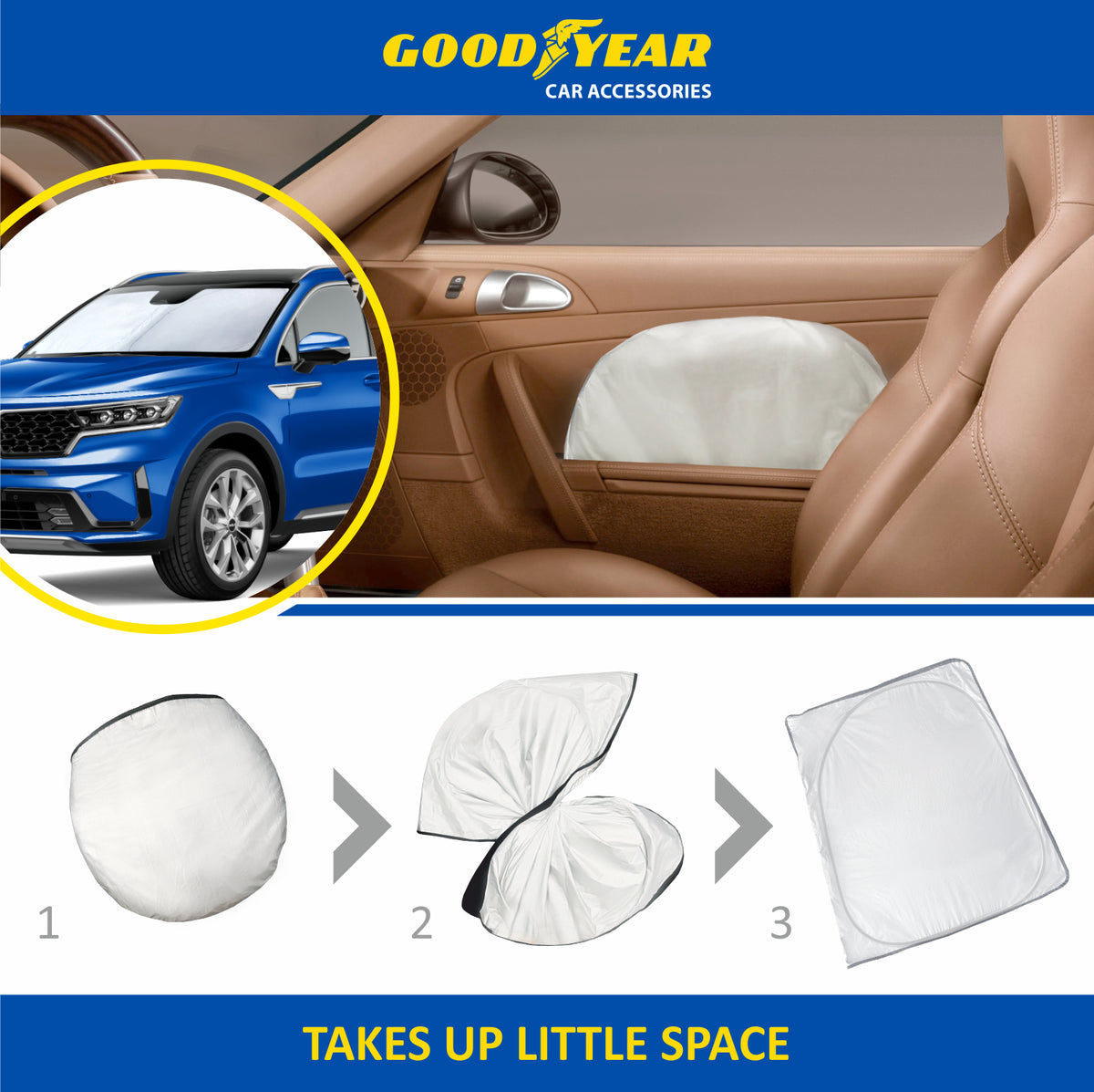 Foldable Windshield Sun Shade for Front Window W610