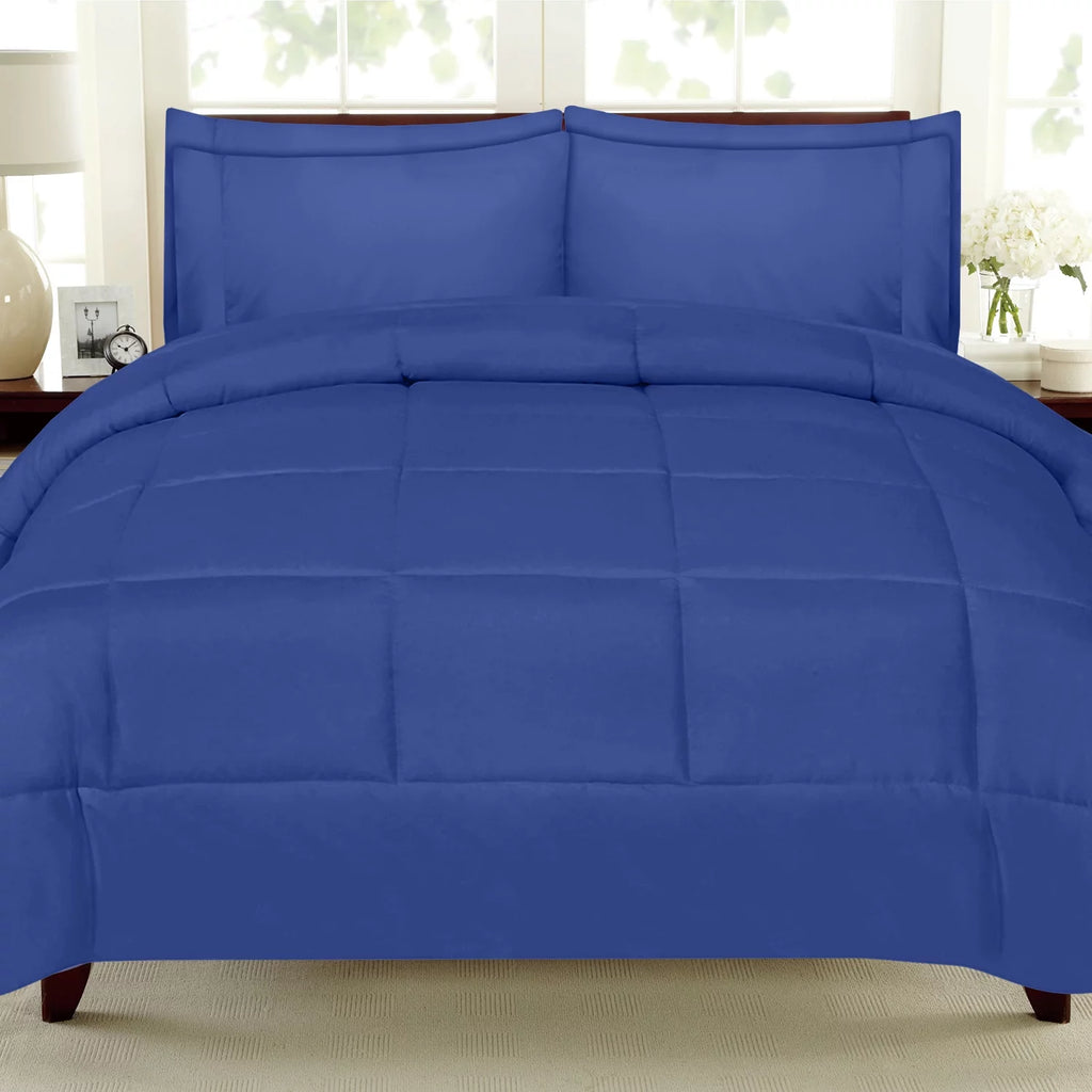 7 Piece Down Alternative Comforter & Sheet Set Full Royal Blue R184086