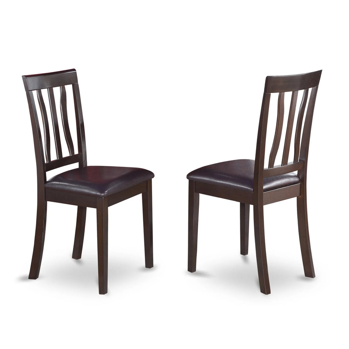 5 Piece Rectangular Dining Table Set with Faux Leather Seat Chairs F2158
