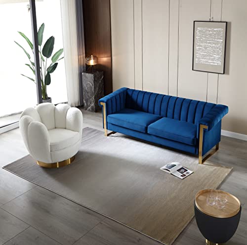 Blue Velvet 3 Seat Couch Sofa O440