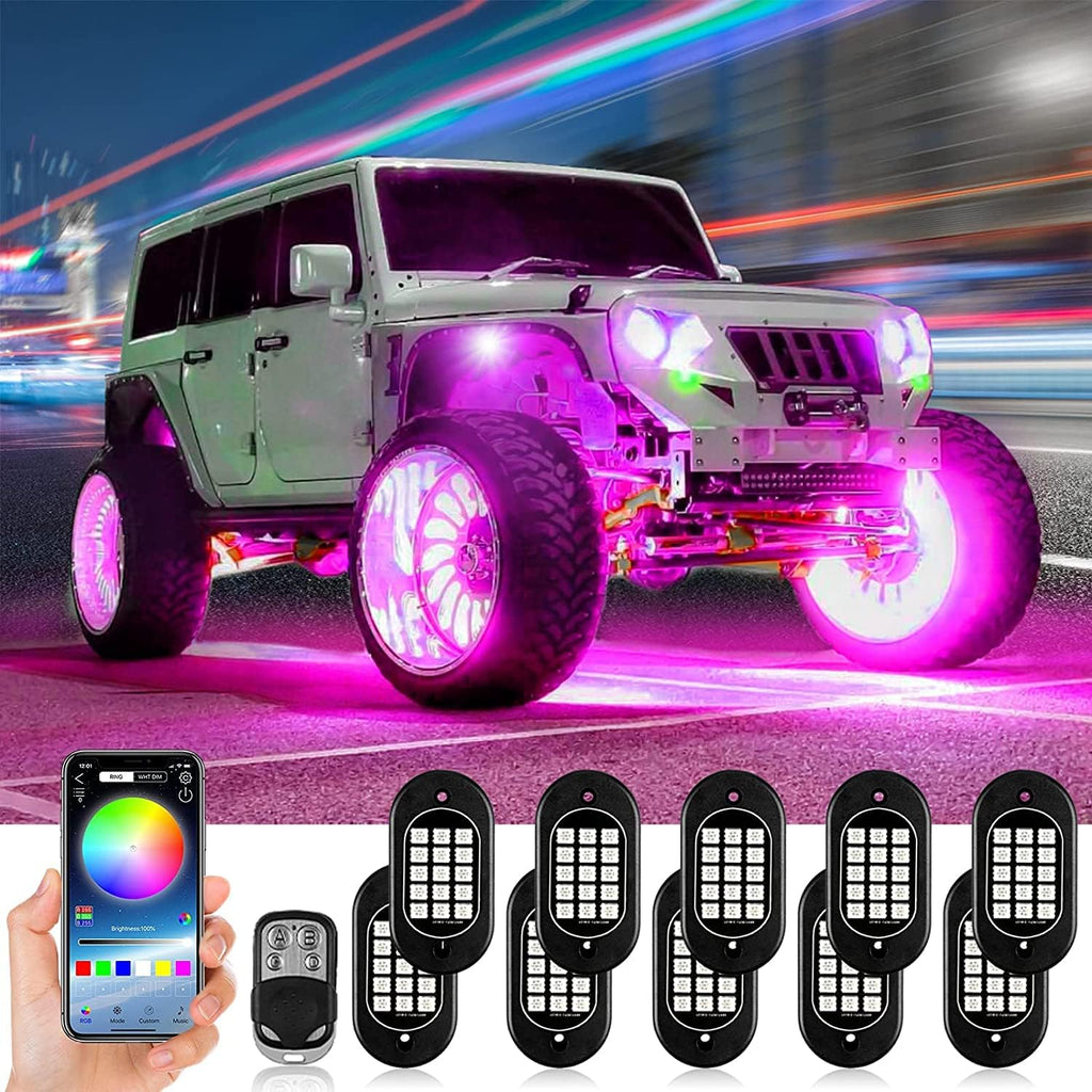 RGB LED Rock Lights 10 Pods Y7204