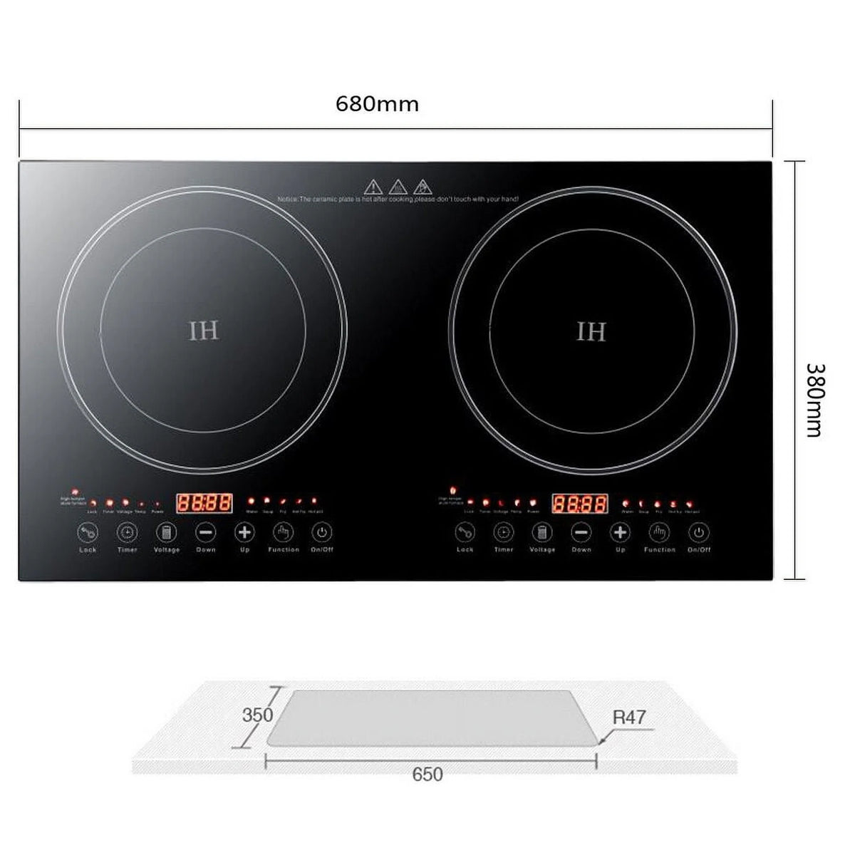 Electric Double Induction Cooker 2200W Y5514