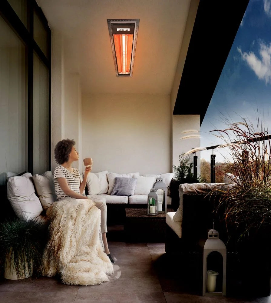 Black Finish Outdoor Wall Mount Electric Heater U411815