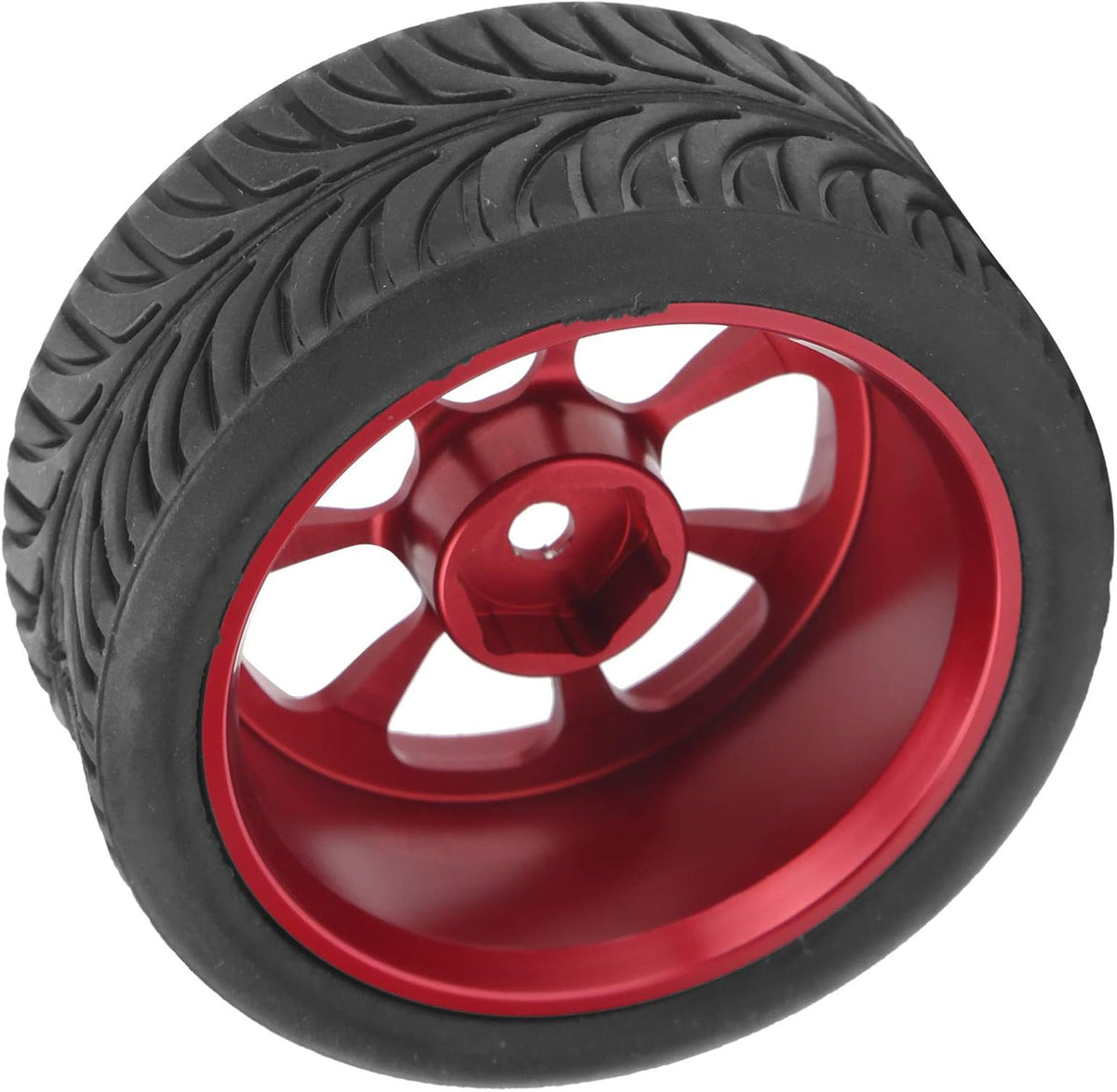 4Pcs Metal Wheel Rims Tires with Adapter for RC Car I1504