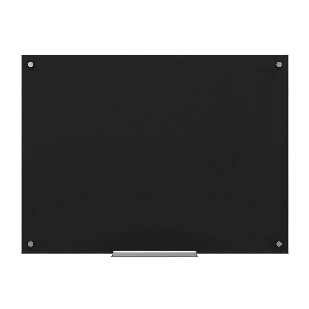 Glass Dry Erase Board, 48 x 36, Black U129661