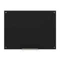 Glass Dry Erase Board, 48 x 36, Black U129661