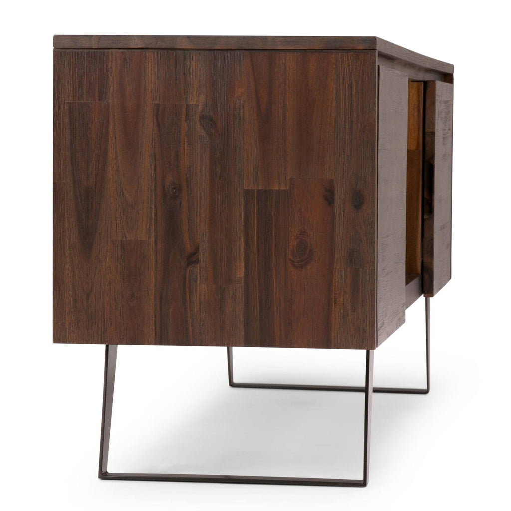 Solid Acacia Wood 63 inch Wide TV Media Stand Q5516