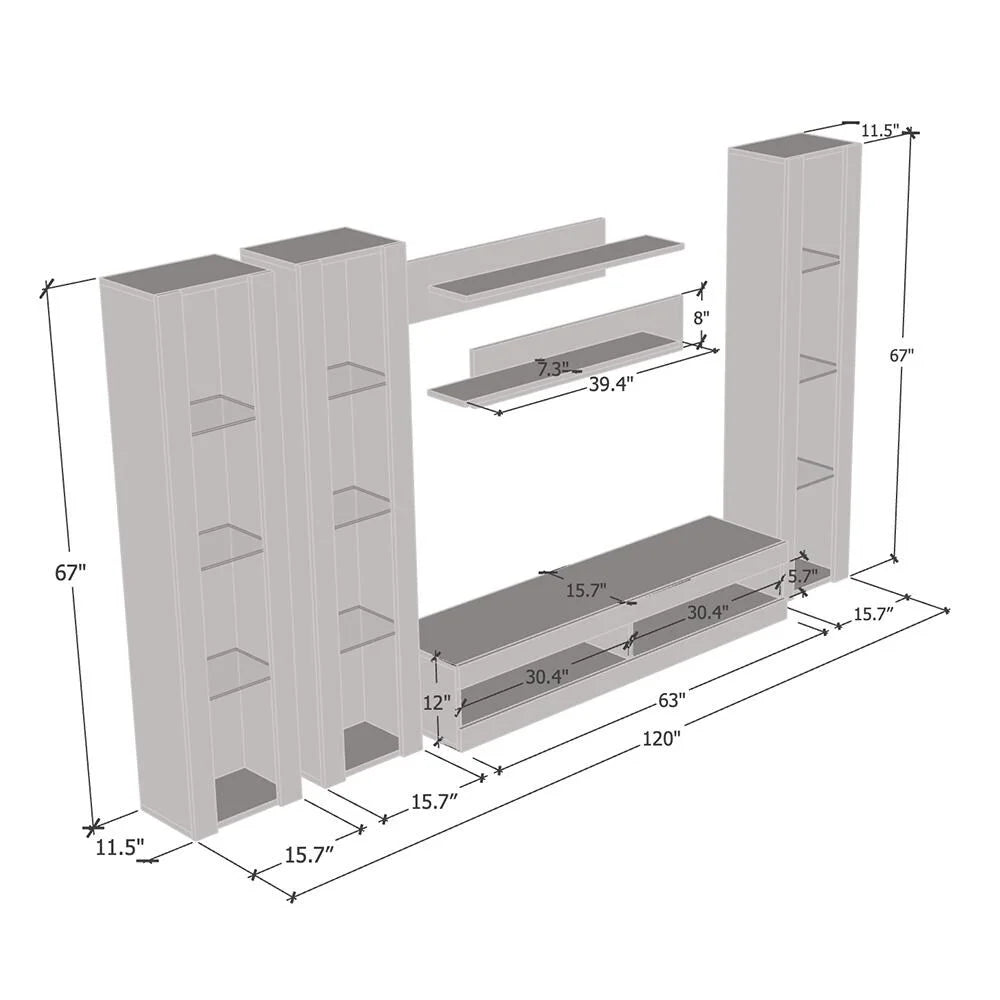 Oak Entertainment Center R88950