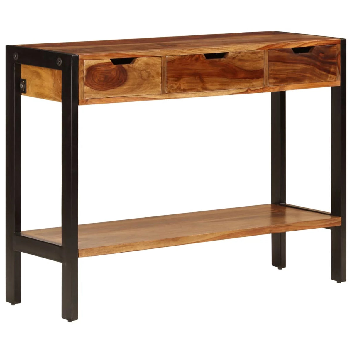 Solid Sheesham Wood Sideboard with 3 Drawers F3175