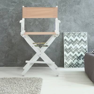 Navy Blue White Canvas Director&s Chair G350