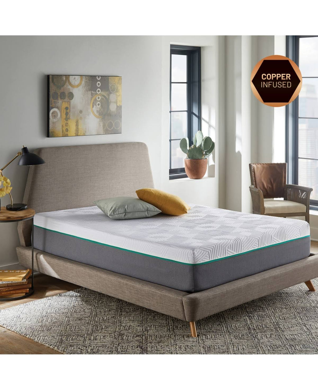 Copper Gel Infused Memory Foam Hybrid Mattress Full J31473