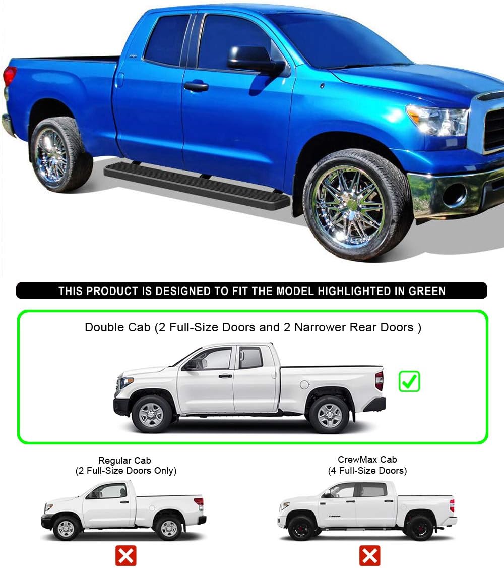 6in Black Running Boards X480527