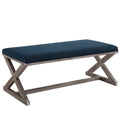 Vintage French Upholstered Fabric Bench S71854