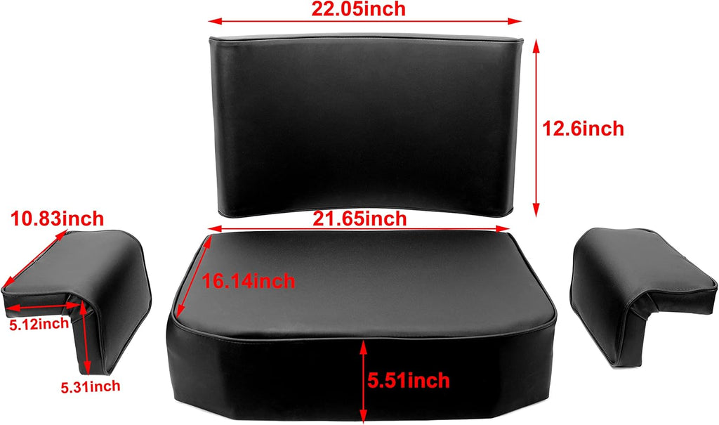 Seat Cushion Set with Seat Back, Seat Bottom and Arm Rest Pair H613
