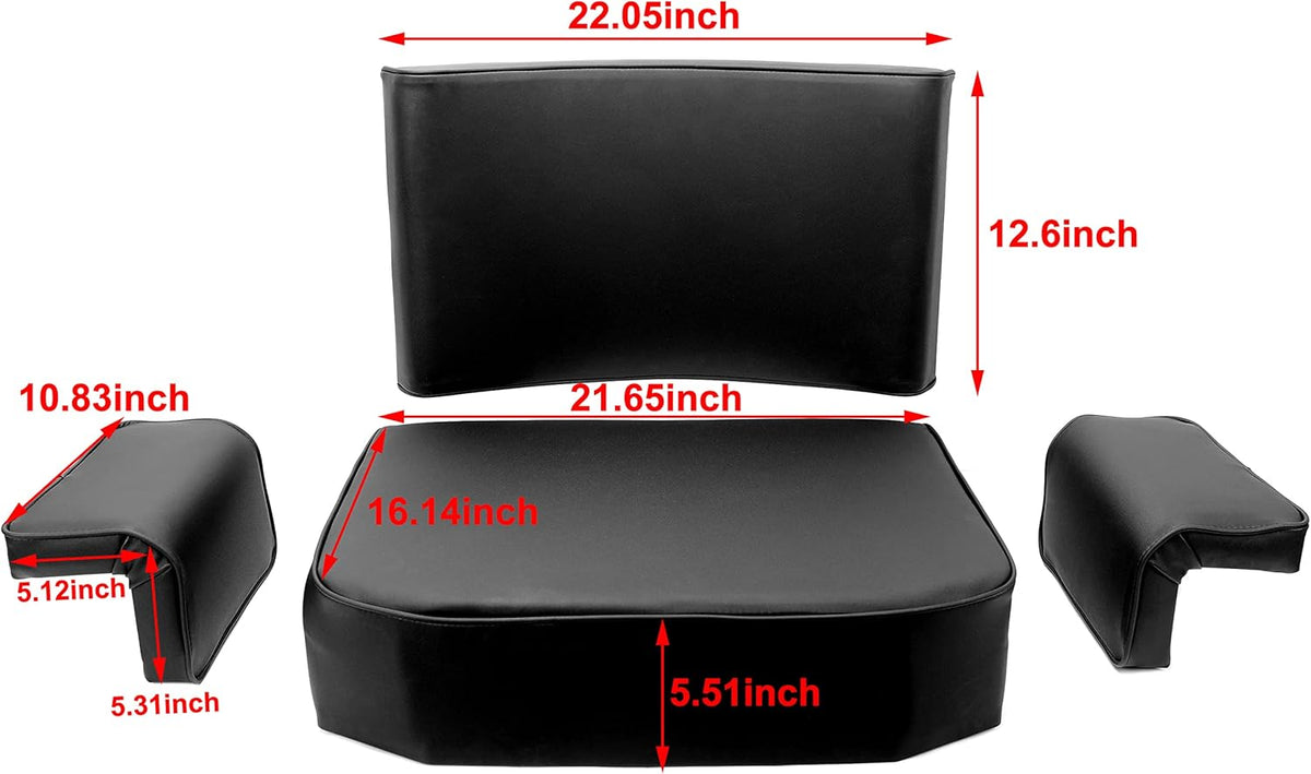 Seat Cushion Set with Seat Back, Seat Bottom and Arm Rest Pair H613