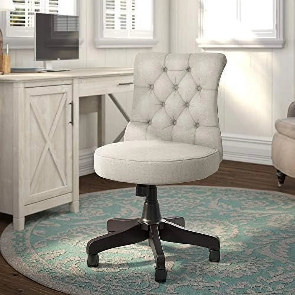 Light Gray Fabric Mid Back Tufted Office Chair C94127