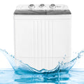 20LBS Portable Compact Twin Tub Washing Machine Washer Dryer, Gray Y372