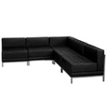 Black LeatherSoft 5 Pieces Sectional E2750