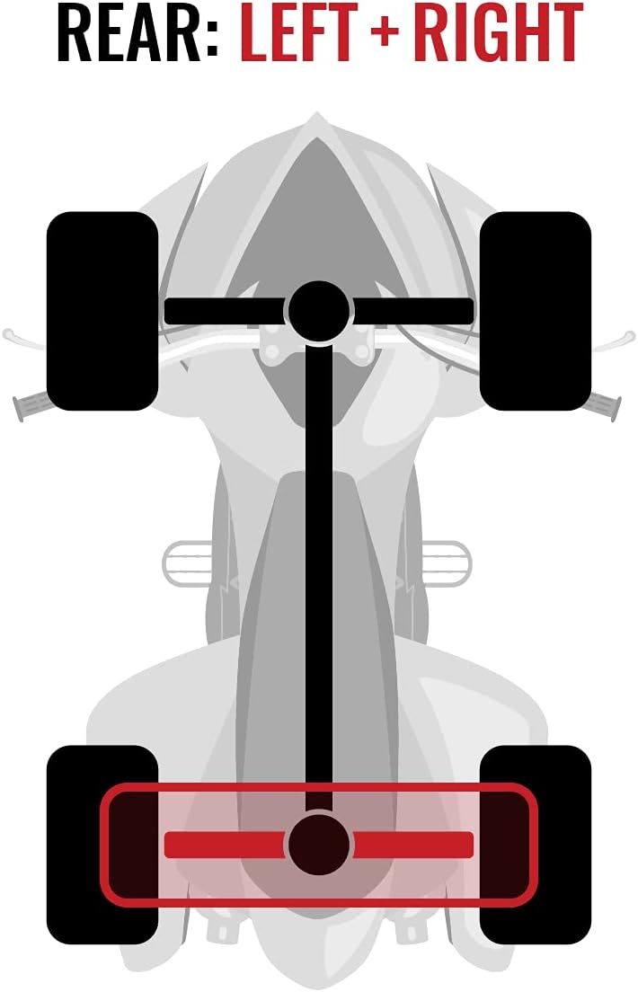 Rear Left Right Axles Pair for Yamaha 660 Grizzly 4X4 F803448