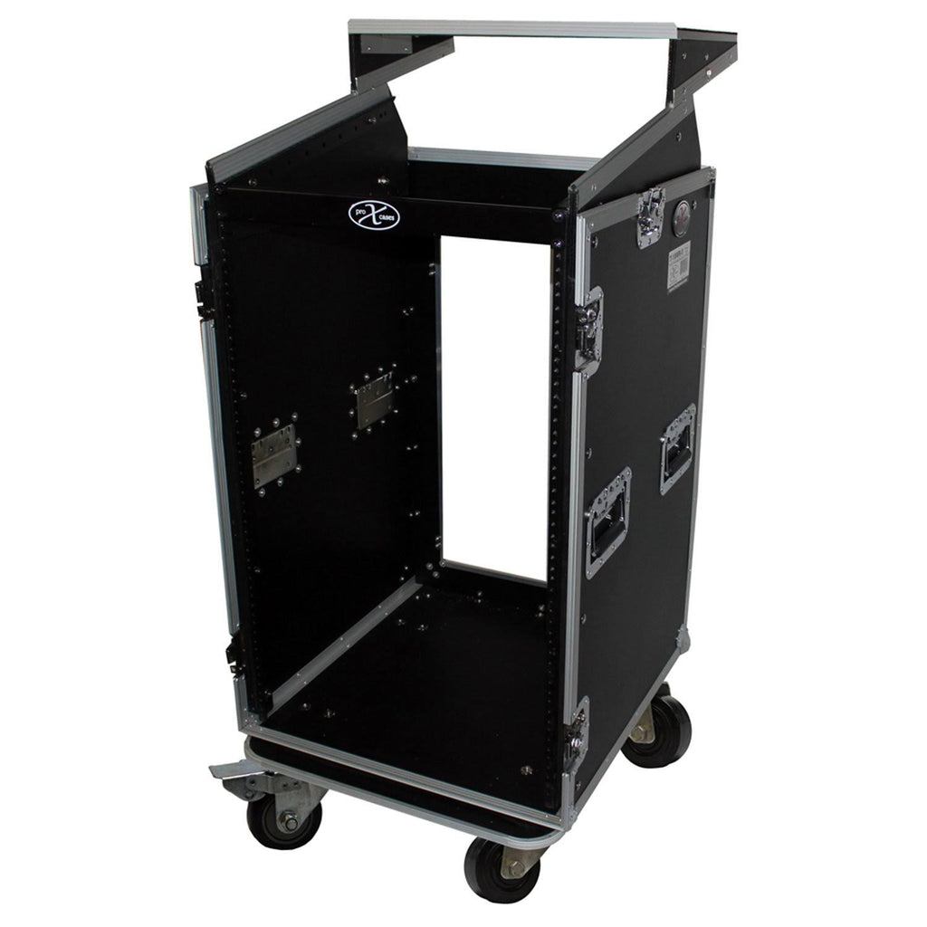 18U Rack x 10U Top Mixer DJ Combo Flight Case L9017