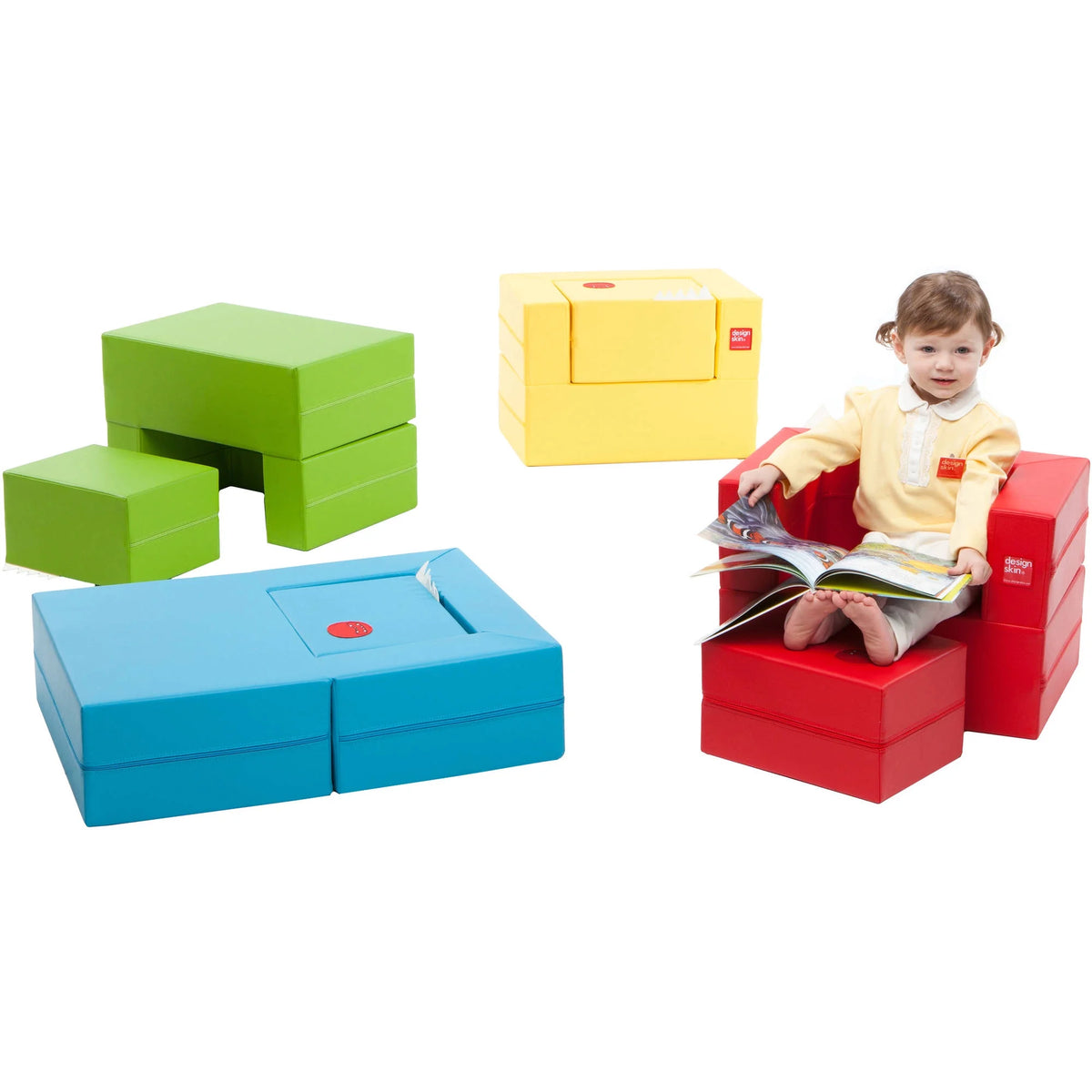 Red Transformable Play Sofa X839