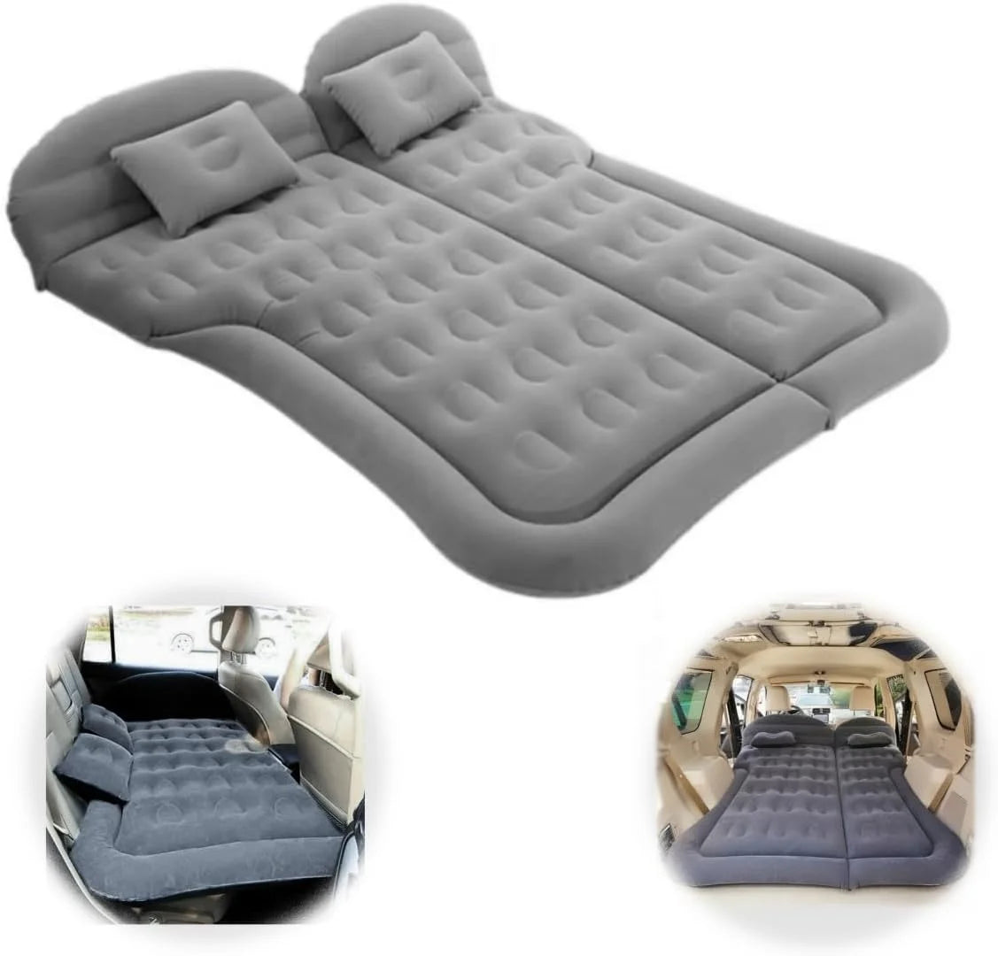 Grey Inflatable Car Air Mattress with Electric Pump B6638