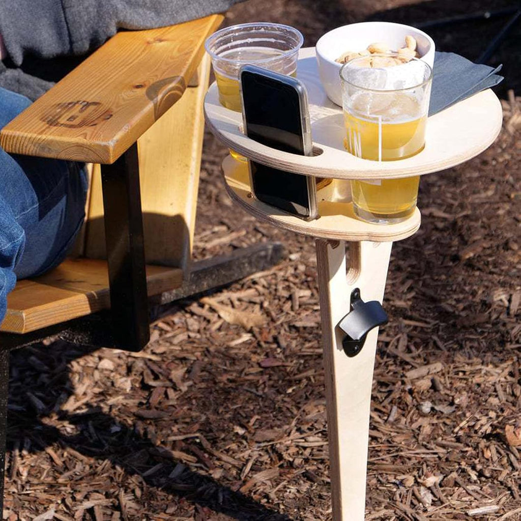 Outdoor Folding Two-Layer Wine Table Wooden Portable Picnic Table K82917