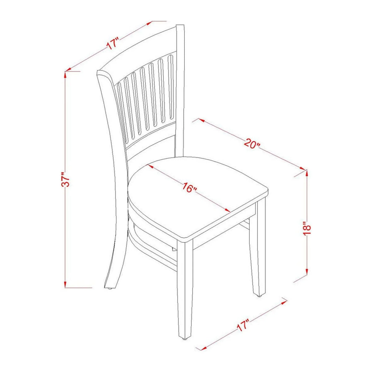 3-Piece Kitchen Table Set with 2 Dining Chairs and Wood Table Y6810