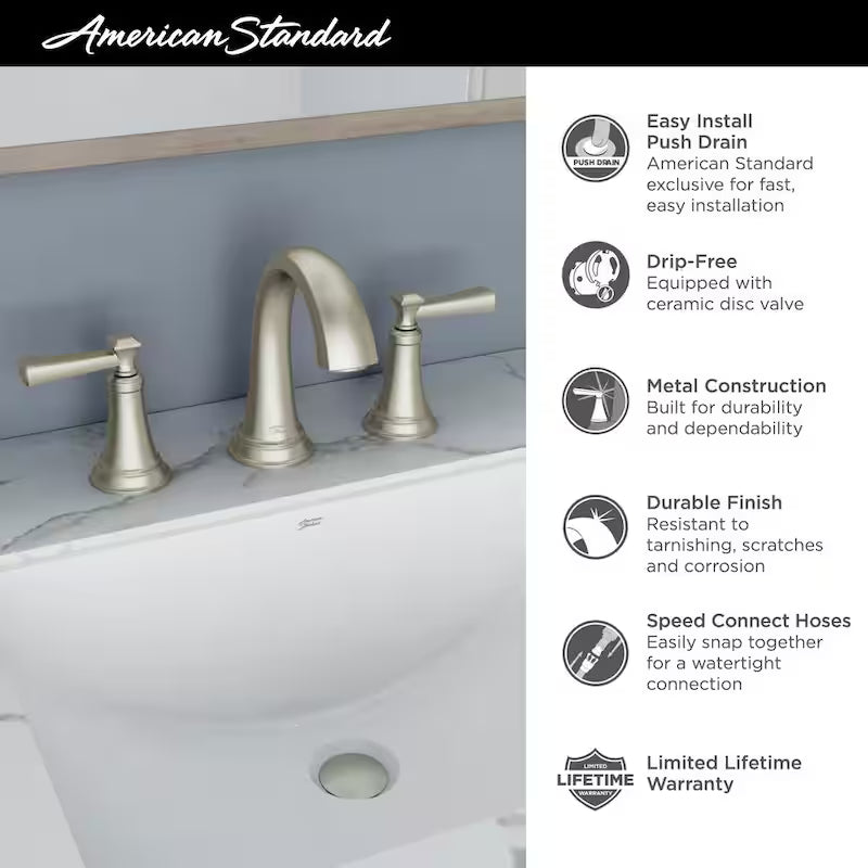 8 in. Widespread Double Handle Bathroom Faucet Polished Chrome 2-Pack V175