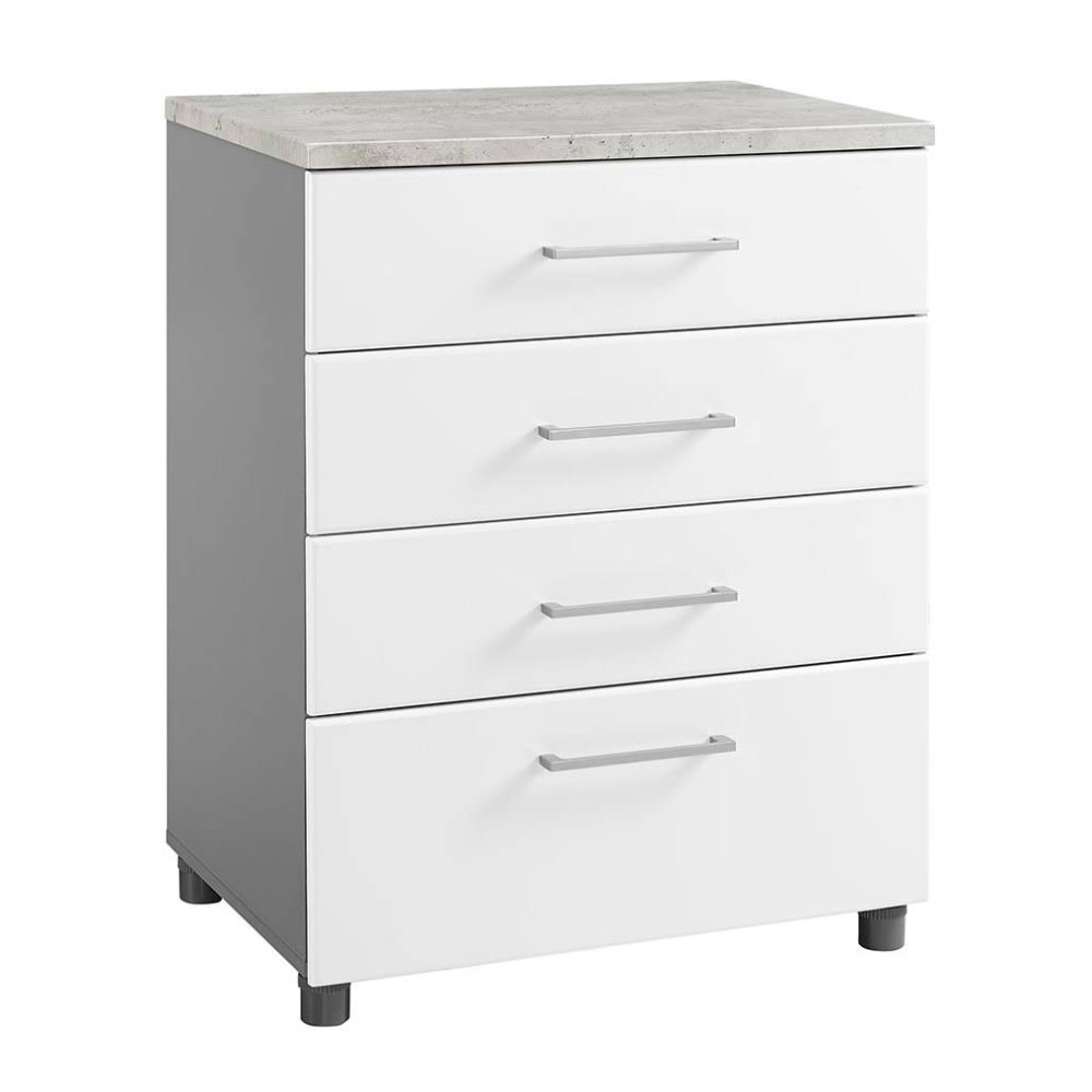 White 4 Drawer Base Cabinet I814148