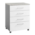 White 4 Drawer Base Cabinet I814148