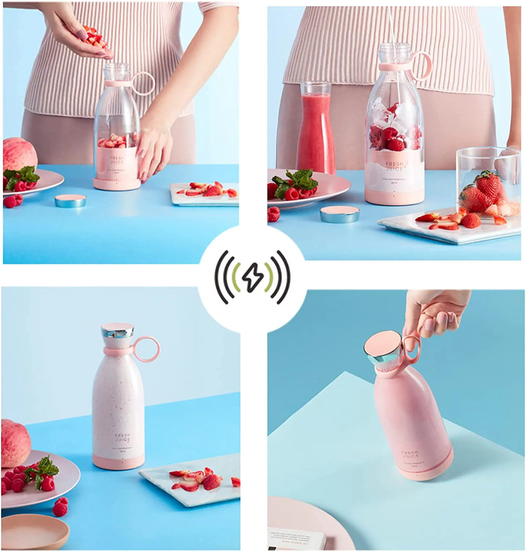 Pink Portable USB Blender H41375