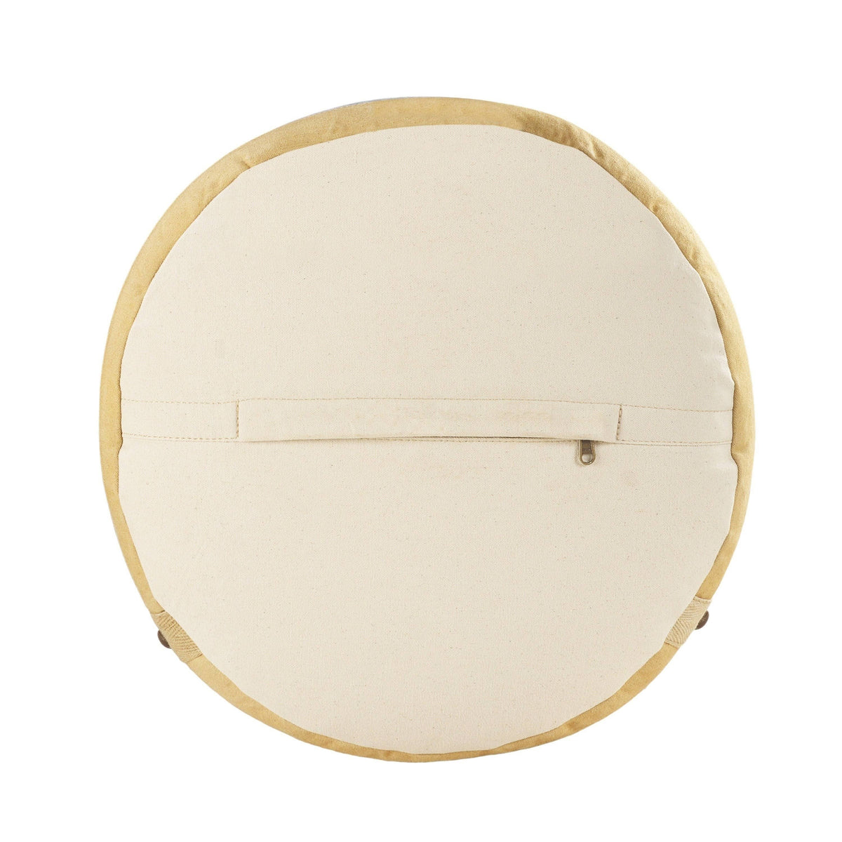 Beige Striped Pouf T283391