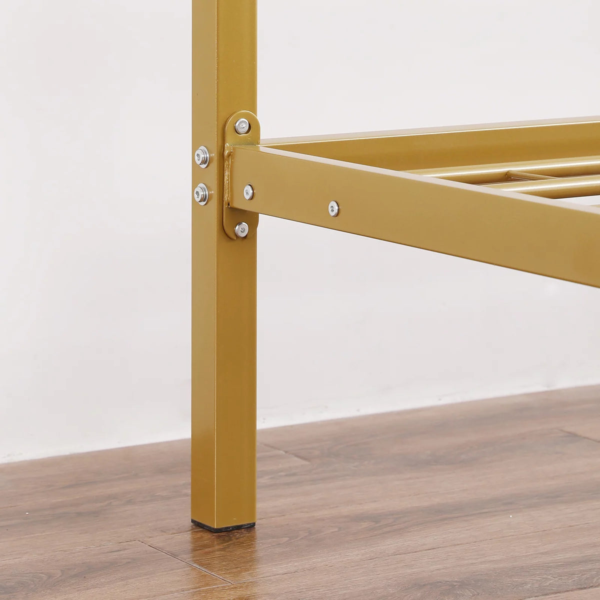 Black King Metal Canopy Bed Frame with Headboard P91597
