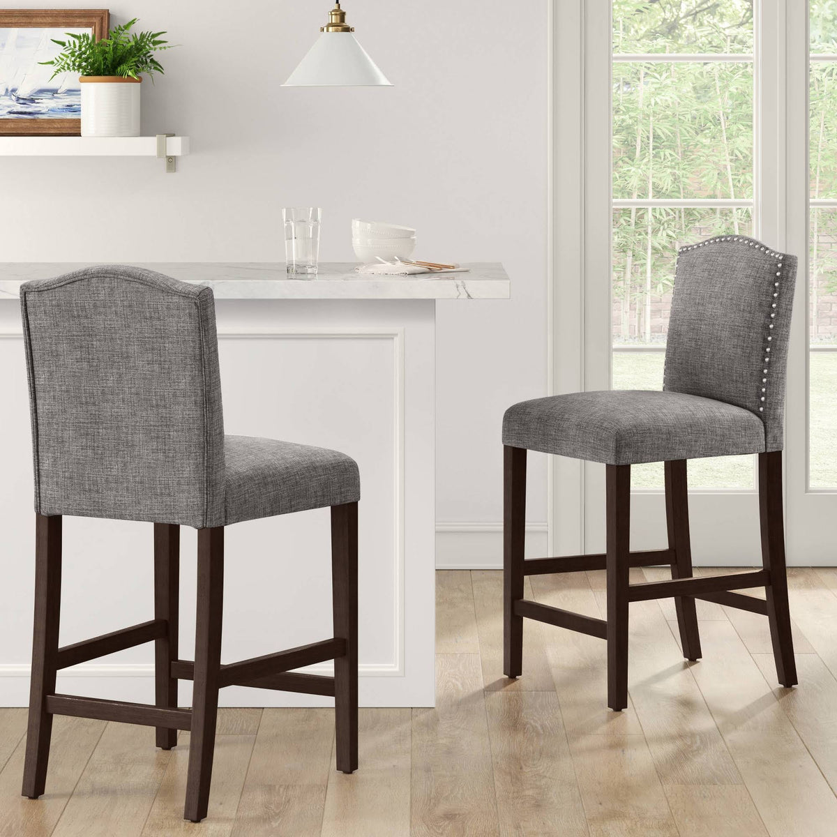 Gray Counter Height Barstool V790