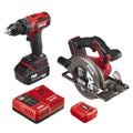 Brushless 20V Cordless Drill Driver and Circular Saw Kit Set with 4.0Ah Battery N8005