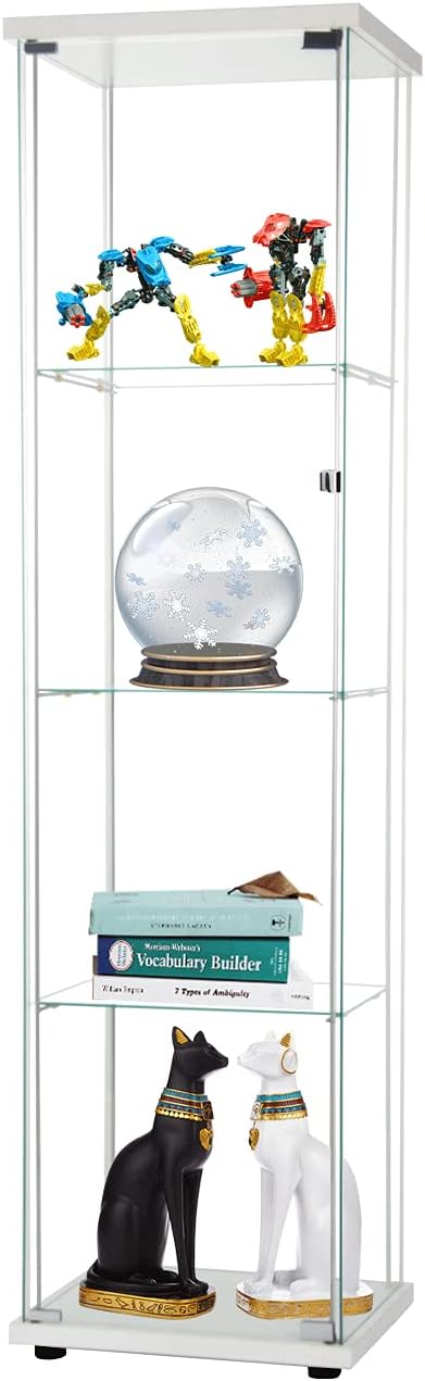 4-Shelf Glass Display Cabinet with Door D34761