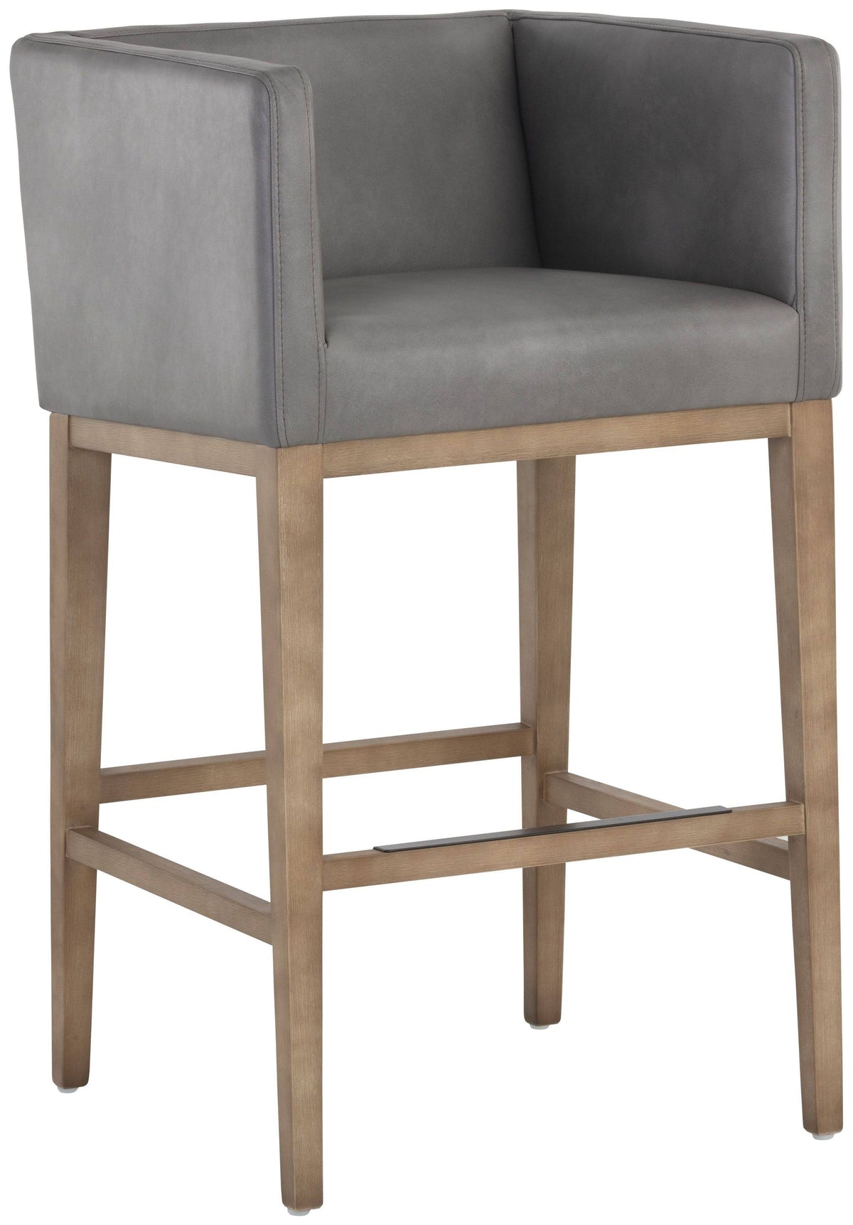 Metal Faux Leather Bar Stool U7760